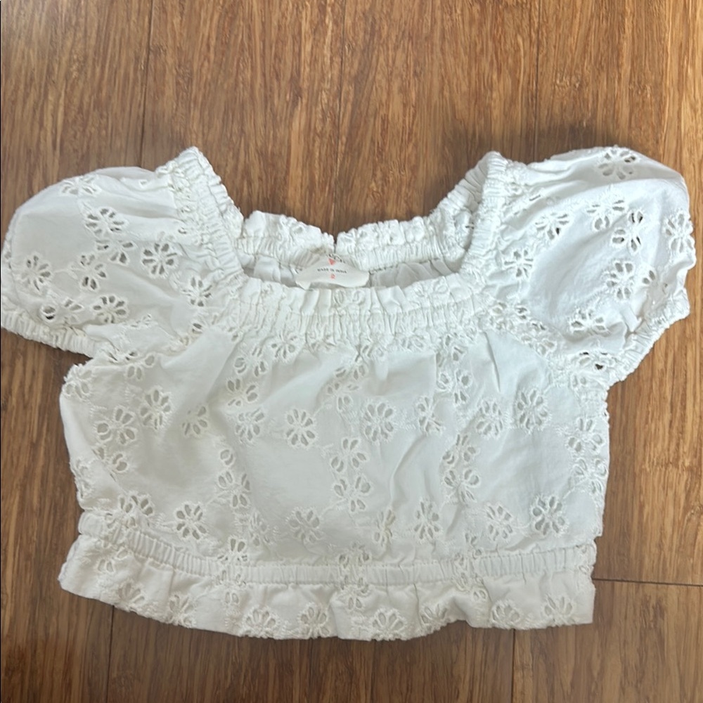 Crewcuts White Eyelet Blouse